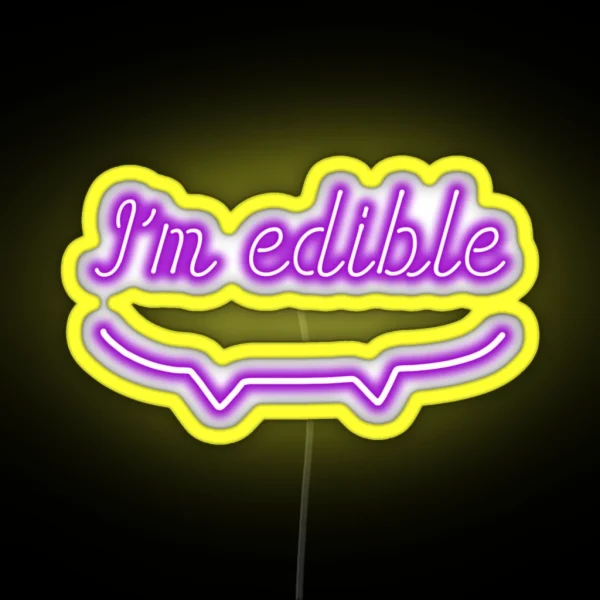 I M Edible Purple RGB Neon Sign
