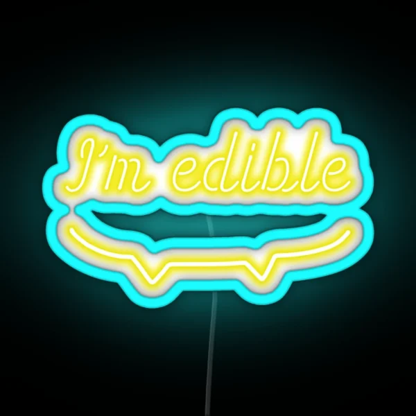 I M Edible Yellow RGB Neon Sign
