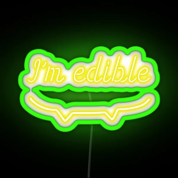 I M Edible Yellow RGB Neon Sign
