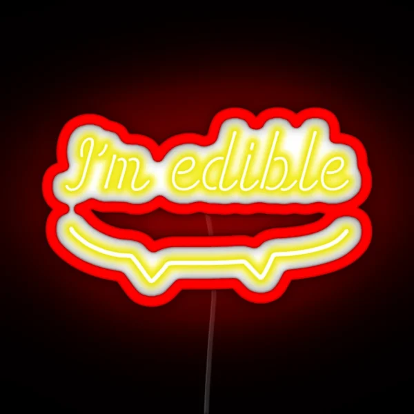 I M Edible Yellow RGB Neon Sign
