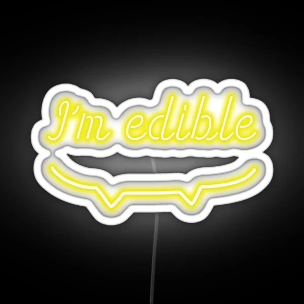 I M Edible Yellow RGB Neon Sign