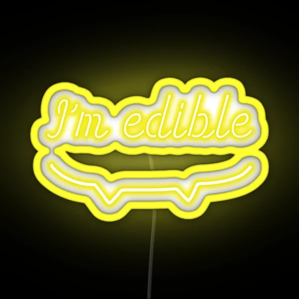 I M Edible Yellow RGB Neon Sign