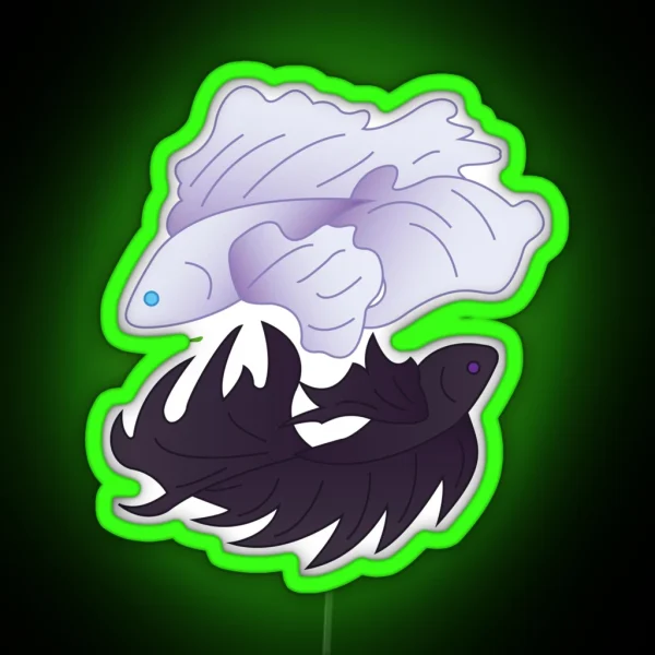 I M Mr Beta Fish And I Miss My Beta Fish RGB Neon Sign
