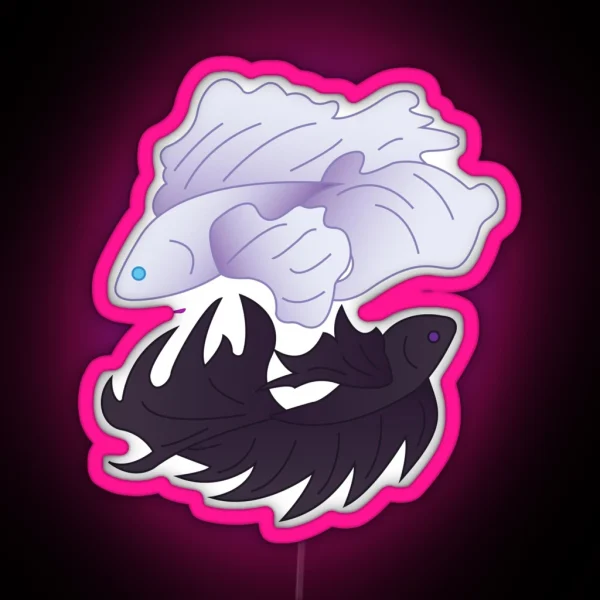 I M Mr Beta Fish And I Miss My Beta Fish RGB Neon Sign