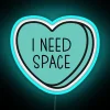 I Need Space Introvert Anti Valentine Ew Valentines Conversation Heart Rude Valentines Anti Valentine Eww Valentines Ew Valentines RGB Neon Sign - Image 3