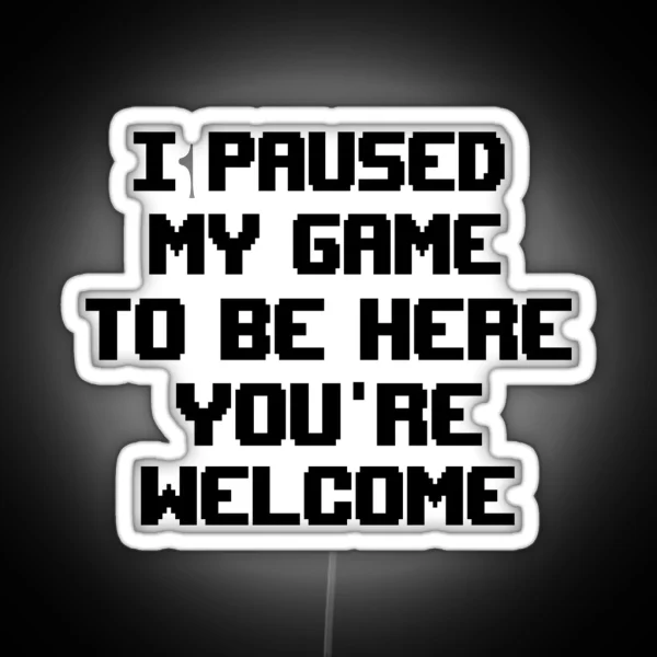 I Paused My Game To Be Here Led RGB Neon Sign