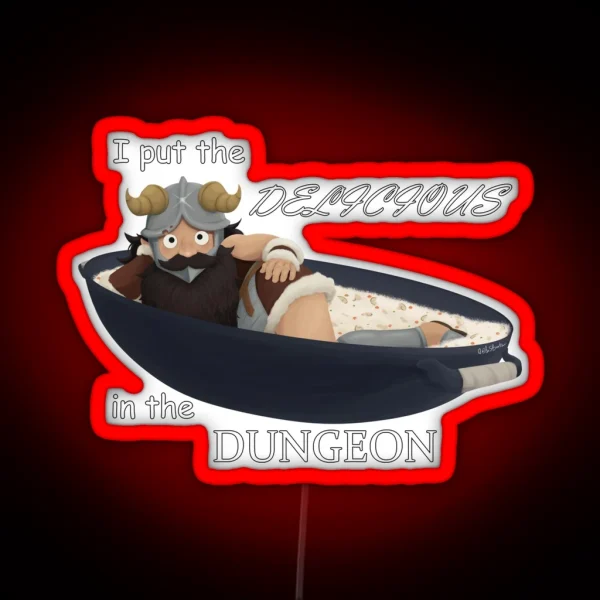 I Put The Delicious In The Dungeon Senshi RGB Neon Sign