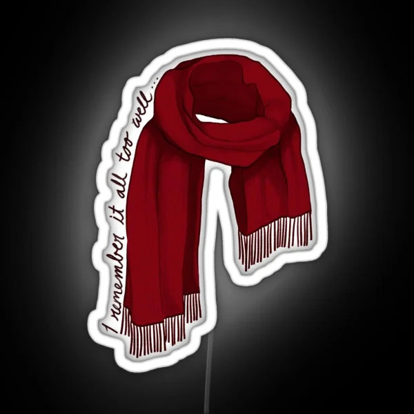 I Remember It All Too Well Red Scarf RGB Neon Sign