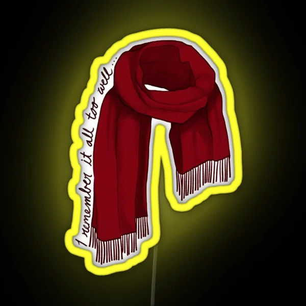 I Remember It All Too Well Red Scarf RGB Neon Sign