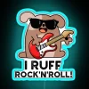 I Ruff Rock And Roll Funny Dog Puns RGB Neon Sign - Image 3