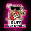 I Ruff Rock And Roll Funny Dog Puns RGB Neon Sign