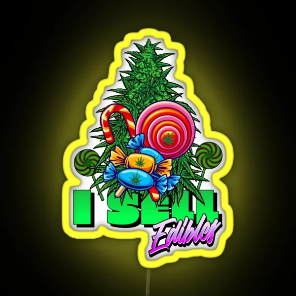 I Sell Edibles Stoner RGB Neon Sign
