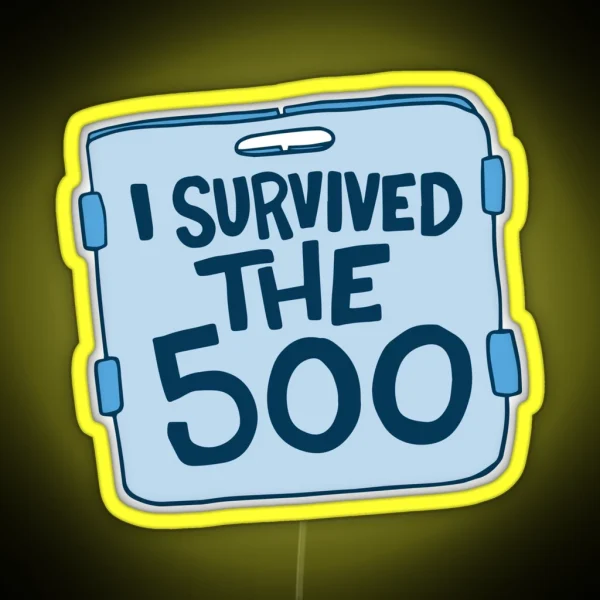 I Survived The 500 Swimming Led RGB Neon Sign