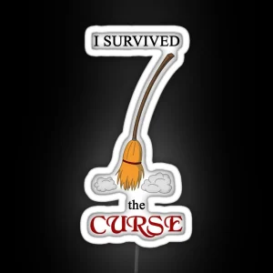 I Survived The Curse Broom RGB Neon Sign