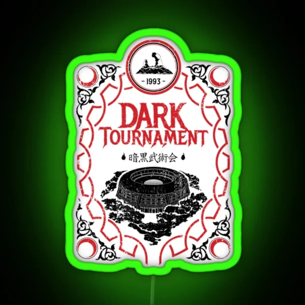 I Survived The Dark Tournament Black And Red RGB Neon Sign