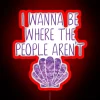 I Wanna Be Where The People Aren T Mermaid RGB Neon Sign - Image 2