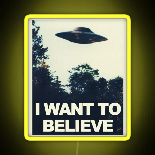 I Want To Believe RGB Neon Sign