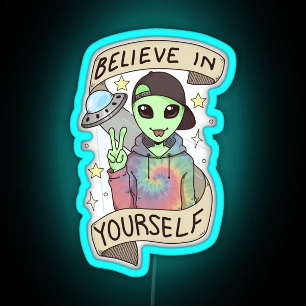 I Want To Believe RGB Neon Sign