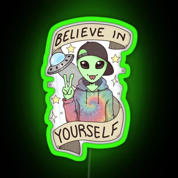 I Want To Believe RGB Neon Sign