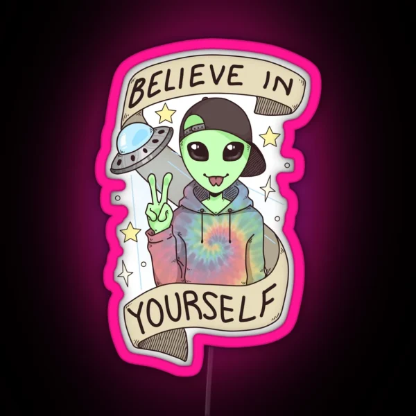 I Want To Believe RGB Neon Sign