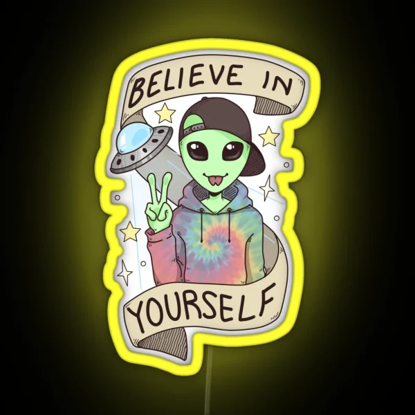 I Want To Believe RGB Neon Sign