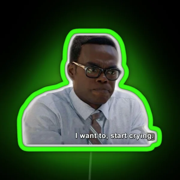 I Want To Start Crying Chidi Led RGB Neon Sign