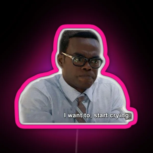 I Want To Start Crying Chidi Led RGB Neon Sign