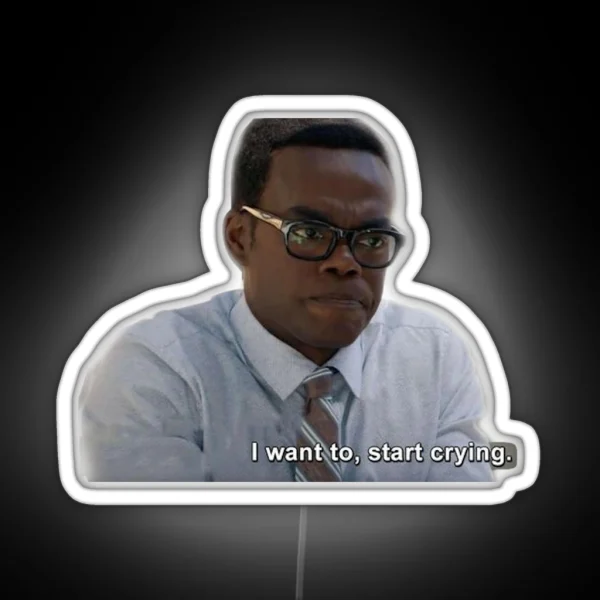 I Want To Start Crying Chidi Led RGB Neon Sign