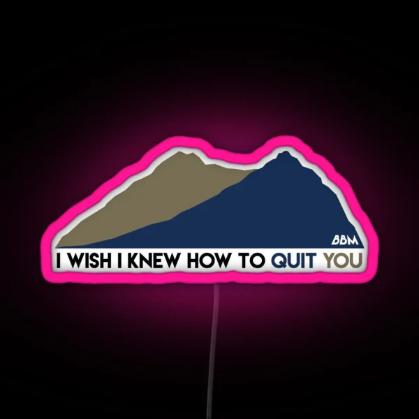 I Wish I Knew How To Quit You Brokeback Mountain RGB Neon Sign