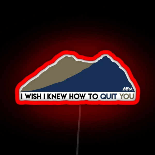 I Wish I Knew How To Quit You Brokeback Mountain RGB Neon Sign
