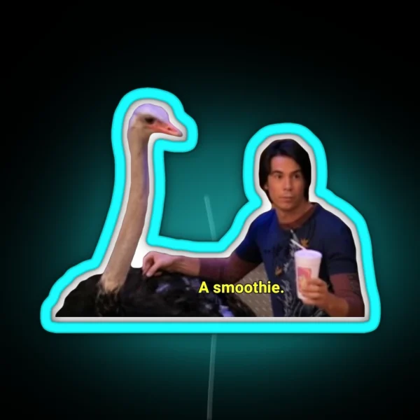 Icarly Spencer Holding A Smoothie RGB Neon Sign