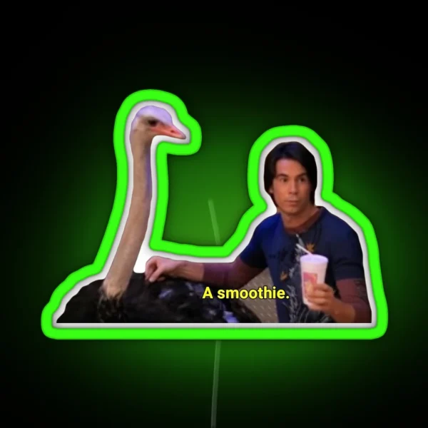 Icarly Spencer Holding A Smoothie RGB Neon Sign