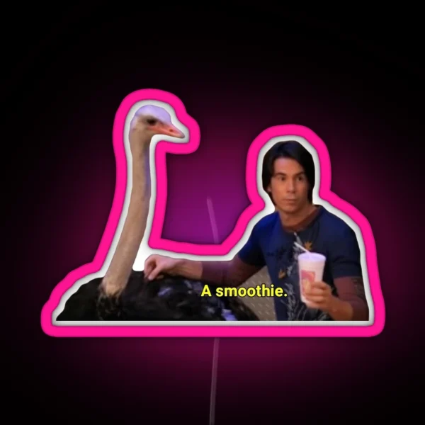 Icarly Spencer Holding A Smoothie RGB Neon Sign