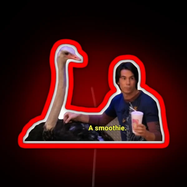 Icarly Spencer Holding A Smoothie RGB Neon Sign