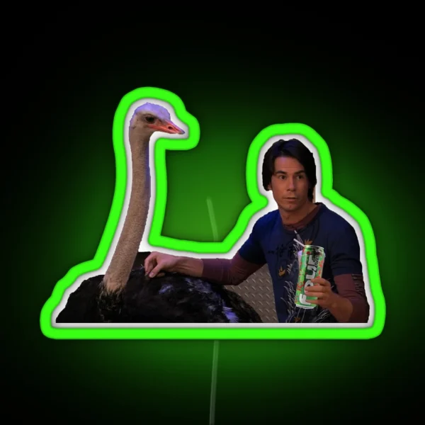Icarly Spencer Ostrich RGB Neon Sign