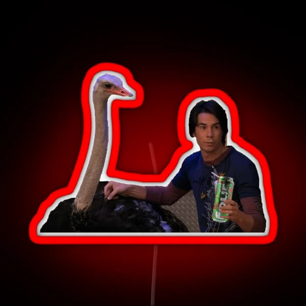 Icarly Spencer Ostrich RGB Neon Sign