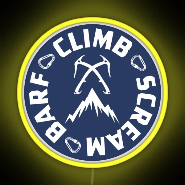 Ice Climbing Scream And Barf RGB Neon Sign