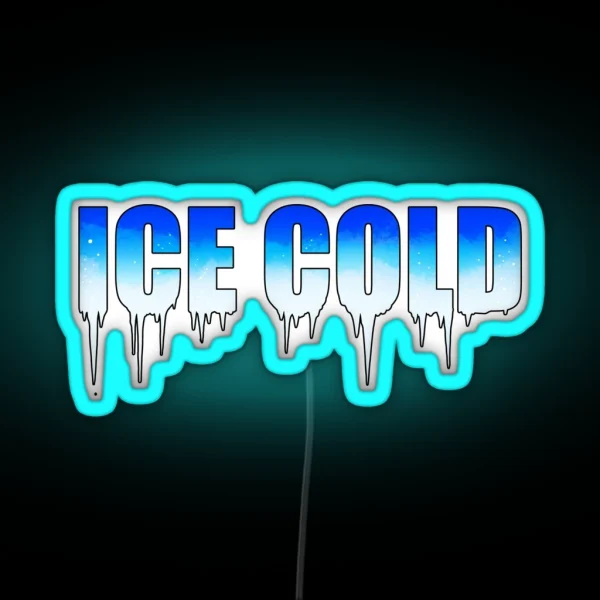 Ice Cold 2 RGB Neon Sign