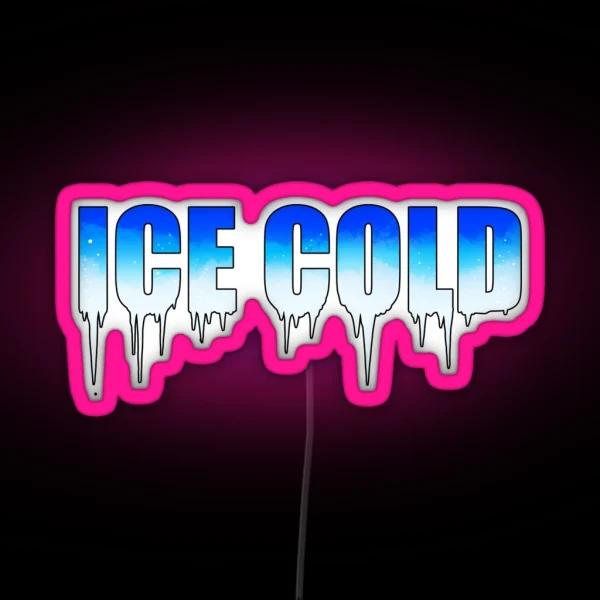 Ice Cold 2 RGB Neon Sign