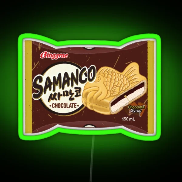 Ice Cream Sandwich Samanco Chocolate Art RGB Neon Sign