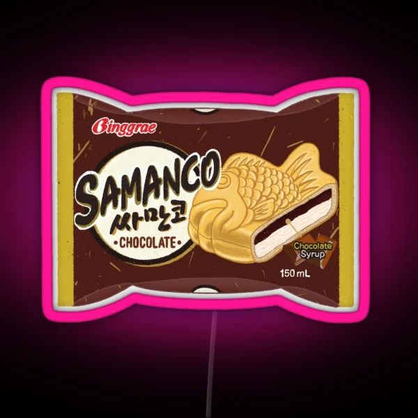 Ice Cream Sandwich Samanco Chocolate Art RGB Neon Sign