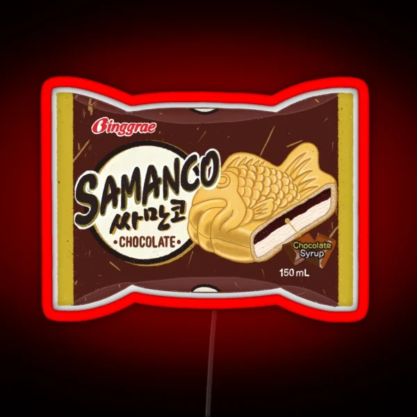 Ice Cream Sandwich Samanco Chocolate Art RGB Neon Sign