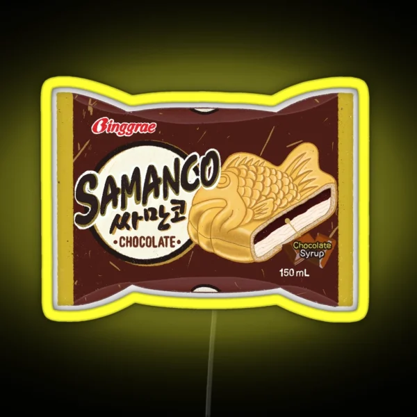 Ice Cream Sandwich Samanco Chocolate Art RGB Neon Sign