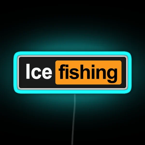 Ice Fishing RGB Neon Sign