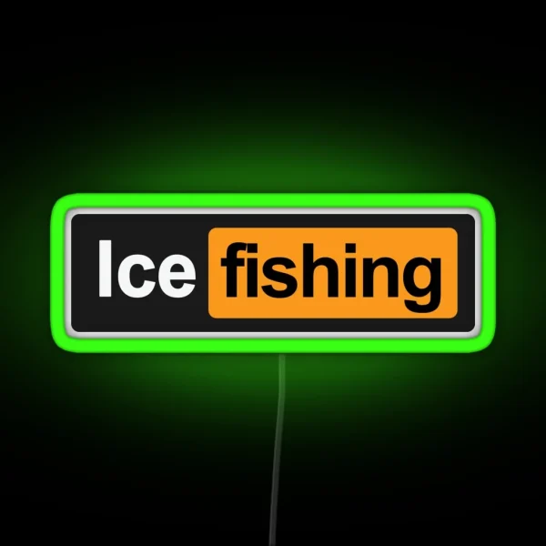 Ice Fishing RGB Neon Sign