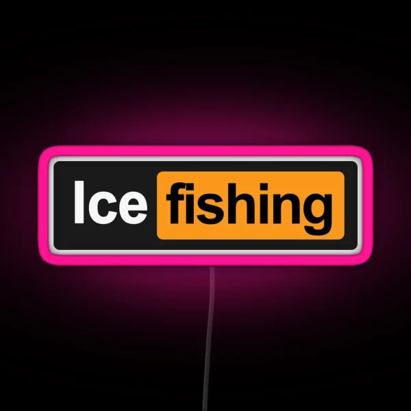 Ice Fishing RGB Neon Sign