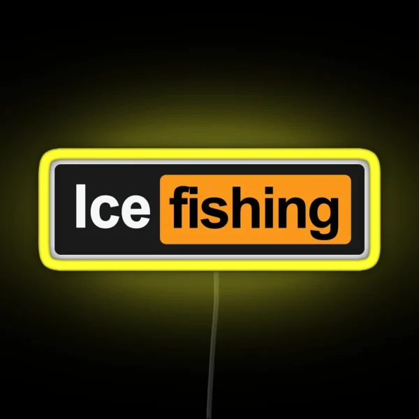 Ice Fishing RGB Neon Sign