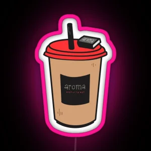 Iced Aroma Espresso Cartoon RGB Neon Sign