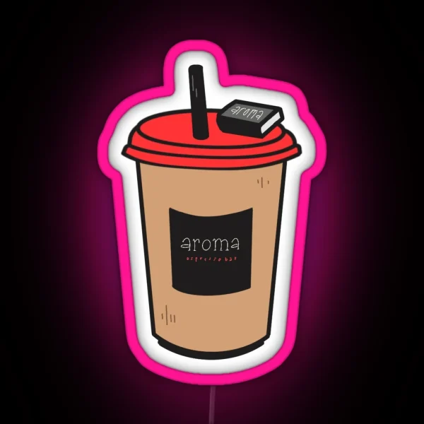 Iced Aroma Espresso Cartoon RGB Neon Sign