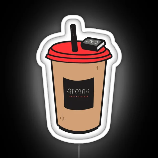 Iced Aroma Espresso Cartoon RGB Neon Sign